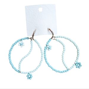 Free People Boho Beaded Hoop Earrings